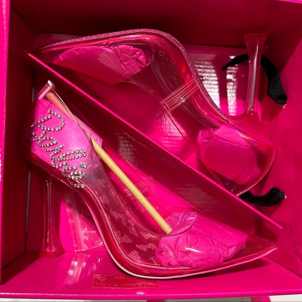 Aldo‎ x Barbie Barbiestessy Pink Rhinestone Malibu Dreamhouse Pumps Heels New - Picture 5 of 12